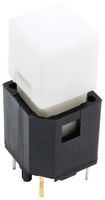 E-SWITCH LP2S2WHTWHT-N Pushbutton Switch, LP2 Series, SPST-NO, Momentary, Square, White