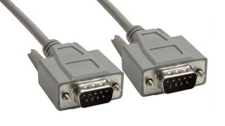 AMPHENOL CABLES ON DEMAND CS-DSSMDB9MM0-050 Computer Cable, D Sub 9 Position Plug, D Sub 9 Position Plug, 50 ft, 15.24 m, Gray