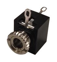 MULTICOMP PRO PSG01537 Phone Audio Connector, 3 Contacts, Jack, 3.5 mm, Chassis Mount, Metal Body