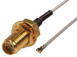 SIRETTA ASMGB010X113S11 Cable RF / Coaxial ensamblado, Frecuencia de 6GHz, 3.9 ", 100 mm, 1.13mm