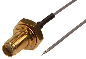 SIRETTA ASMH030XD113S11 RF / Coaxial Cable Assembly, 6GHz Frequency, 11.8 ", 300 mm, 1.13mm, SMA Bulkhead Jack, Free End