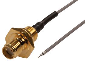 SIRETTA ASMH030YD113S11 RF / Coaxial Cable Assembly, 6GHz Frequency, 11.8 ", 300 mm, 1.13mm, SMA RP Bulkhead Jack, Free End