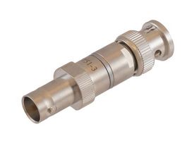 L-COM LCAT7751-3 RF Fixed Attenuator, BNC Plug to BNC Jack, 3 dB, DC to 1GHz, 1 W, 75 ohm, Brass