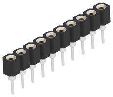 TE CONNECTIVITY 2444090-2 IC & Component Socket, 1Row, 10 Contacts, SIP Socket, 2.54 mm, Copper Alloy