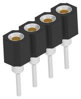 TE CONNECTIVITY 2444090-7 IC & Component Socket, 1Row, 4 Contacts, SIP Socket, 2.54 mm, Copper Alloy