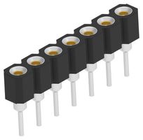TE CONNECTIVITY 2444090-9 IC & Component Socket, 1Row, 7 Contacts, SIP Socket, 2.54 mm, Copper Alloy