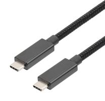 L-COM CAU31CC-MM-2M Cable USB, USB Tipo C Macho a USB Tipo C Macho, 2 m, 6.56 ft, USB 3.1, Negro