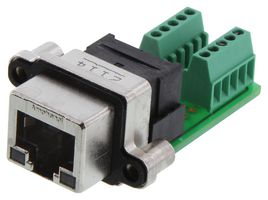 AMPHENOL COMMUNICATIONS SOLUTIONS MRJ598001 Modular Connector, RJ45 Jack, 1 x 1 (Port), 8P8C, IP67, Panel Mount, Through Hole Mount