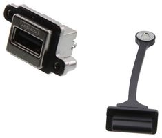 AMPHENOL COMMUNICATIONS SOLUTIONS MUSBA511N5 Conector USB Sellado, USB Tipo A, USB 2.0, Receptáculo eléctrico, 4 Posiciones