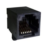 AMPHENOL COMMUNICATIONS SOLUTIONS RJE0112001 Modular Connector, Modular Jack, 1 x 1 (Port), 6P2C, Through Hole Mount
