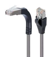 L-COM TRD695SRA15GRY-3 Ethernet Cable, Cat6, 90° RJ45 Plug to RJ45 Plug, FTP (Foiled Twisted Pair), Gray, 914.4 mm, 3 ft