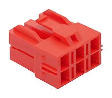 MOLEX 151049-2609 Connector Housing, Red, CP-6.5 151049 Series, Receptacle, 6 Positions, 6.5 mm