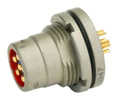 AMPHENOL PCD 1641836 Circular Connector, Audio, 164 Series, MIL-DTL-55116 Series, Panel Mount Receptacle, 6 Contacts
