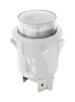E-SWITCH PR144C2200 Industrial Pushbutton Switch, PR1 Series, 25 mm, SPST-NO, Off-(On), Round, White