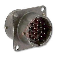 AMPHENOL INDUSTRIAL PTB-14-19PS Circular Connector, PT Series, MIL-DTL-26482 Series I, Thru Bulkhead Receptacle, 19 Contacts