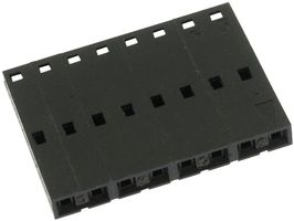 MOLEX 50-57-9008 Connector Housing, Black, SL 70066 Series, Receptacle, 8 Positions, 2.54 mm