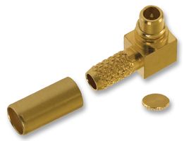 AMP - TE CONNECTIVITY 1408149-1 RF / Coaxial Connector, MMCX Coaxial, Right Angle Plug, Crimp, 50 ohm, RG178, RG196