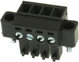 MOLEX 39504-0004 Pluggable Terminal Block, Eurostyle, 3.5 mm, 4 Positions, 30 AWG, 16 AWG, 1.31 mm², Screw