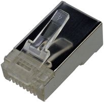 L-COM T8P8CSR Modular Connector, RJ45 Plug, 1 x 1 (Port), 8P8C, Cable Mount