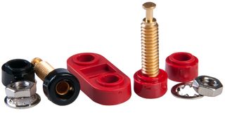 POMONA 2143-2 Banana Test Connector, Jack, Panel Mount, 5 A, 1.5 kV, Gold Plated Contacts, Red