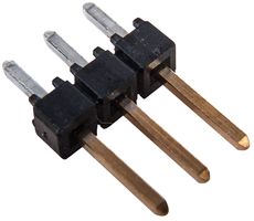 SAMTEC TSW-103-23-L-S Pin Header, Board-to-Board, 2.54 mm, 1 Rows, 3 Contacts, Through Hole, TSW Series