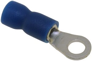 HOFFMAN PRODUCTS FVL1614-M3R2 Ring Tongue Terminal, M3.5, #6, 14 AWG, FVL Series, Blue
