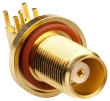 AMPHENOL RF 031-6527 RF / Coaxial Connector, TNC Coaxial, Right Angle Bulkhead Jack, Through Hole Right Angle, 50 ohm