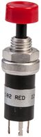 GRAYHILL 46-102 RED Pushbutton Switch, 46 Series, 6.8 mm, SPDT, Momentary, Round Plunger, Red