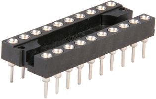 TE CONNECTIVITY 520-AG11D-LF IC & Component Socket, 20 Contacts, DIP Socket, 2.54 mm, 500 Series, 7.62 mm, Beryllium Copper