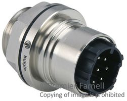 BULGIN LIMITED PXM6012/08P/CR Circular Connector, Circular Power Connector, Buccaneer 6000 Series, Panel Mount Receptacle