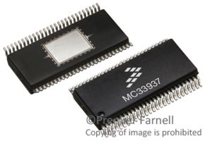 NXP MC33937APEK Controlador de Motor, Trifásico CD, Alimentación:8V-40V, 75V/800mA/3 Salidas, WSOIC-54