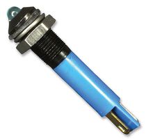 APEM Q6P1BXXB24E LED Panel Mount Indicator, Prominent Bezel, Blue, 24 VDC, 6 mm, 20 mA, 1.2 cd, IP67