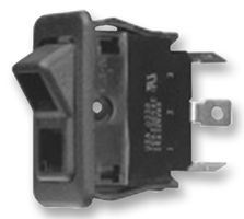 EATON 8006K23N1V2 Rocker Switch, On-None-Off, SPST, Non Illuminated, Panel Mount, Black, 8006 Series