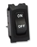 CARLING TECHNOLOGIES RA911-VB-B-X-V-XNT1 Rocker Switch, Off-None-On, SPST, Non Illuminated, Panel Mount, Black, Curvette R Series