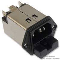 SCHURTER 5220.0223.3 Filtered IEC Power Entry Module, IEC C14, Medical, 2 A, 250 VAC, 2-Pole Fuse Holder