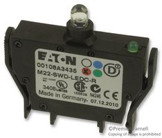 EATON M22-SWD-LEDC-R Contact Block, Quick Connect, M22 Series Pilot Devices