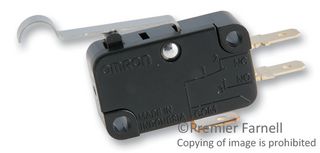ARATAS V-10G4-1C24-K Microswitch, Snap Action, Simulated Roller Lever, SPDT, Quick Connect, 10 A, 250 V