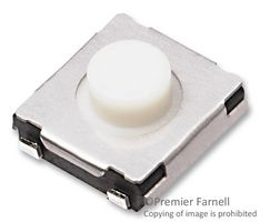 PANASONIC EVQQ2P03W Tactile Switch, EVQQ2 Series, Top Actuated, Surface Mount, Round Button, 160 gf, 20mA at 15VDC
