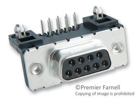 AMPHENOL COMMUNICATIONS SOLUTIONS D09S13A4GX00LF D Sub Connector, DB9, Standard, Receptacle, FCI Delta D Series, 9 Contacts, DE, Solder