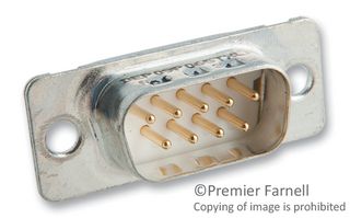 AMPHENOL COMMUNICATIONS SOLUTIONS DEP09S064TLF D Sub Connector, Standard, Receptacle, DP Series, 9 Contacts, DE, Solder Cup