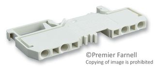 WAGO 280-994 DIN Rail Mount Terminal Block, 4 Positions, 28 AWG, 12 AWG, 2.5 mm², Clamp, 20 A