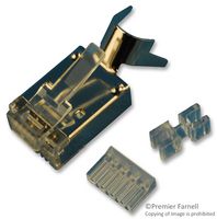 L-COM TDS8PC6 Conector Modular, Blindado, RJ45 Plug, 1 x 1 (Puerto), 8P8C, Cat6, Montaje de cable