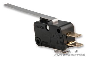 OMRON ELECTRONIC COMPONENTS V-15G3-1C25-K Microswitch, Hinge Lever, SPDT, Quick Connect, 15 A, 250 V