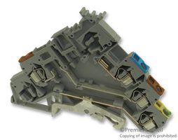 WAGO 280-575 Bloque de Terminal c/Montaje en Riel DIN, 4 Posiciones, 28 AWG, 12 AWG, 2.5 mm², Pinza, 6.3 A