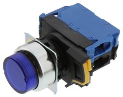 OMRON INDUSTRIAL AUTOMATION A22NL-RPA-TAA-G100-AC Industrial Pushbutton Switch, A22NL Series, 22.3 mm, SPST-NO, On-Off, Round, Transparent