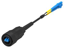 TE CONNECTIVITY 7-2061846-0 Fiber Optic Cable, Singlemode, 2 Fibers, 9 µm / 125 µm, LC Duplex to LC Duplex, 70 m