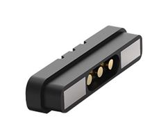 EDAC 686-0032221-111 Magnetic Connector, 3 Contacts, Receptacle, Straight, 2.7 mm, 2 A, Black