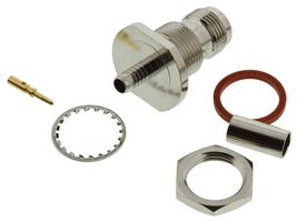 AMPHENOL RF 31-5687 RF / Coaxial Connector, TNC Coaxial, Straight Bulkhead Jack, Crimp, 50 ohm