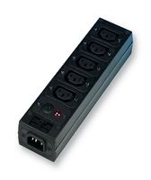 SCHURTER 4740.3000 Cable de Extensión, Unidad de distribución IEC sin cable, 5 Tomacorrientes, IEC 60320 C13, 15 A