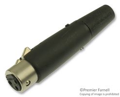 SWITCHCRAFT/CONXALL A3FBXAU XLR Connector, 3 Contacts, Receptacle, Cable Mount, Gold Plated Contacts, Metal Body, A Series